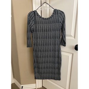Philosophy Dresses Midi BW Patterned Dress NWT